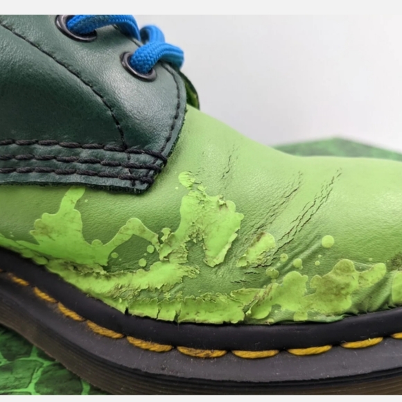 DR MARTENS LEONARDO LEATHER TEENAGE MUTANT NINJA TURTLES Boots MEN’S 6, Girls 7 - Picture 4 of 9